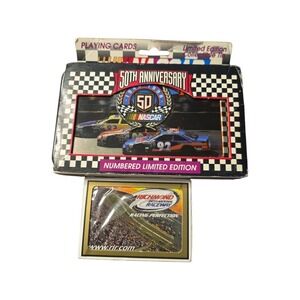 NASCAR 50th Anniversary Playing Cards Limited Edition Collector Tin 1998